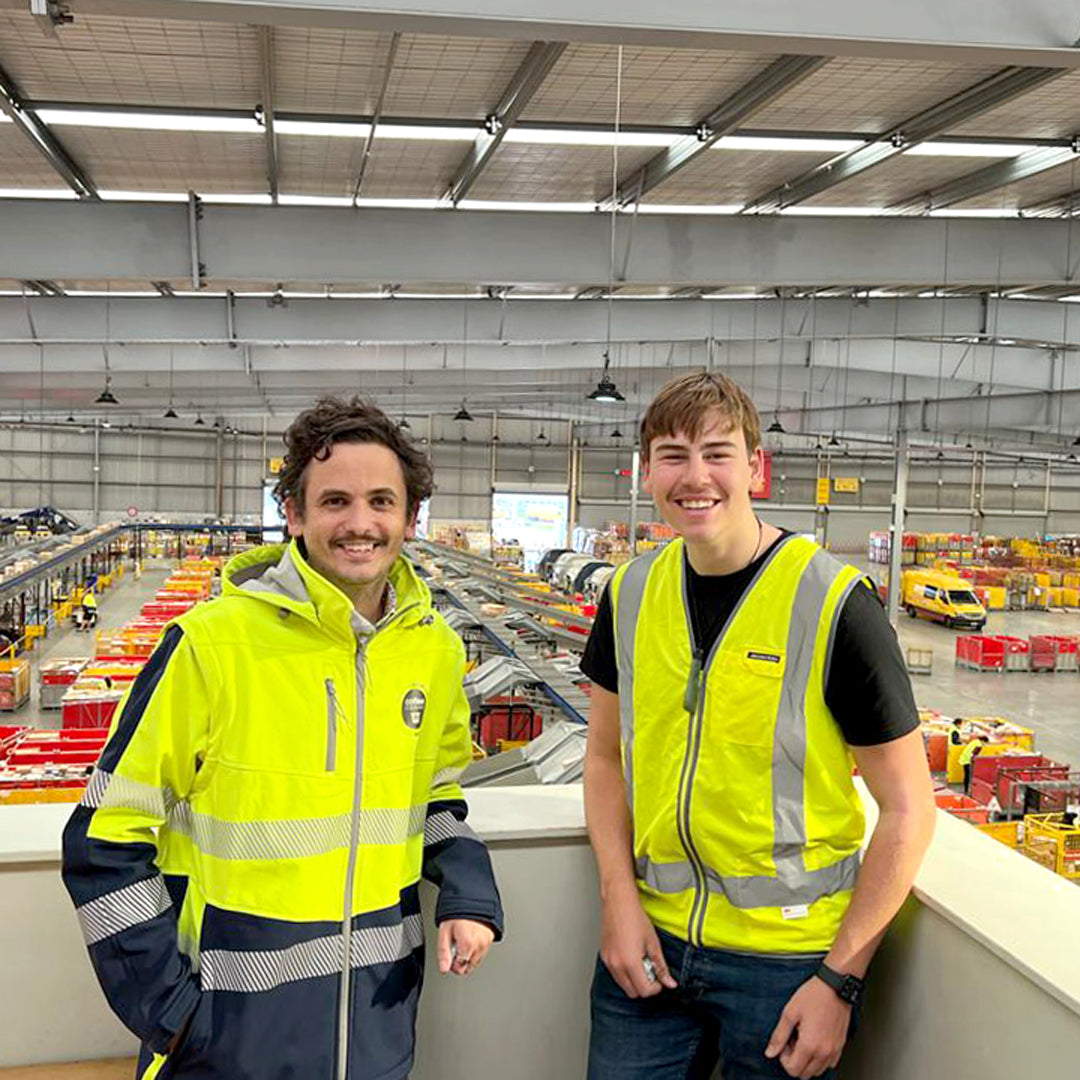 Cam and Josh at the NZ Post dispatch facility