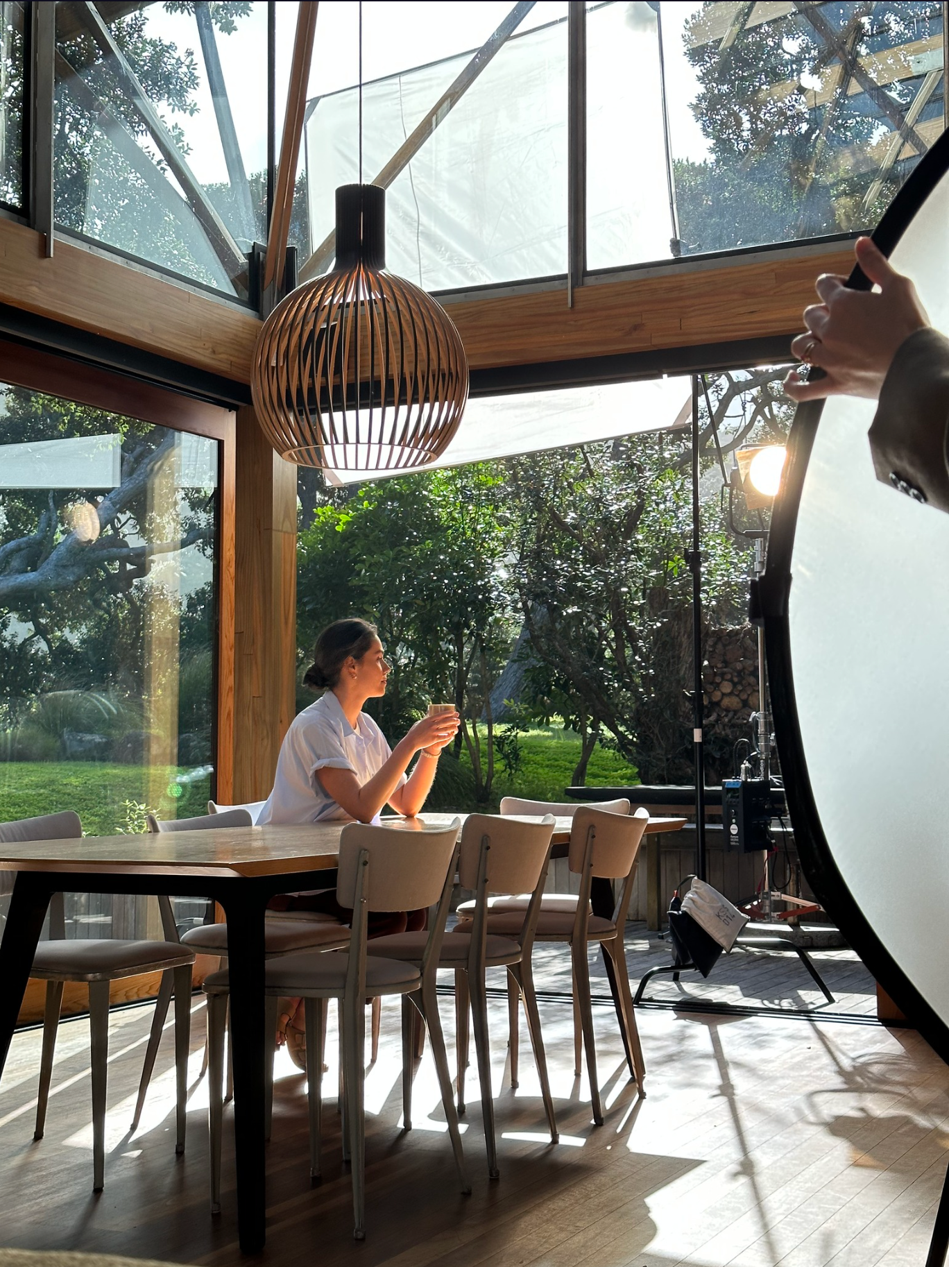 Capturing Shanti's coffee moment